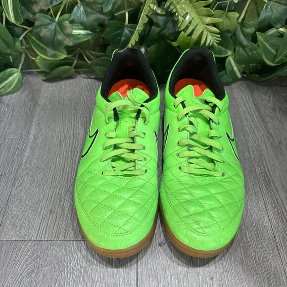 Nike Tiempox Genio II Leather IC Volt Green Men\'s Indoor Soccer Shoes Sz 7.5 main image 7